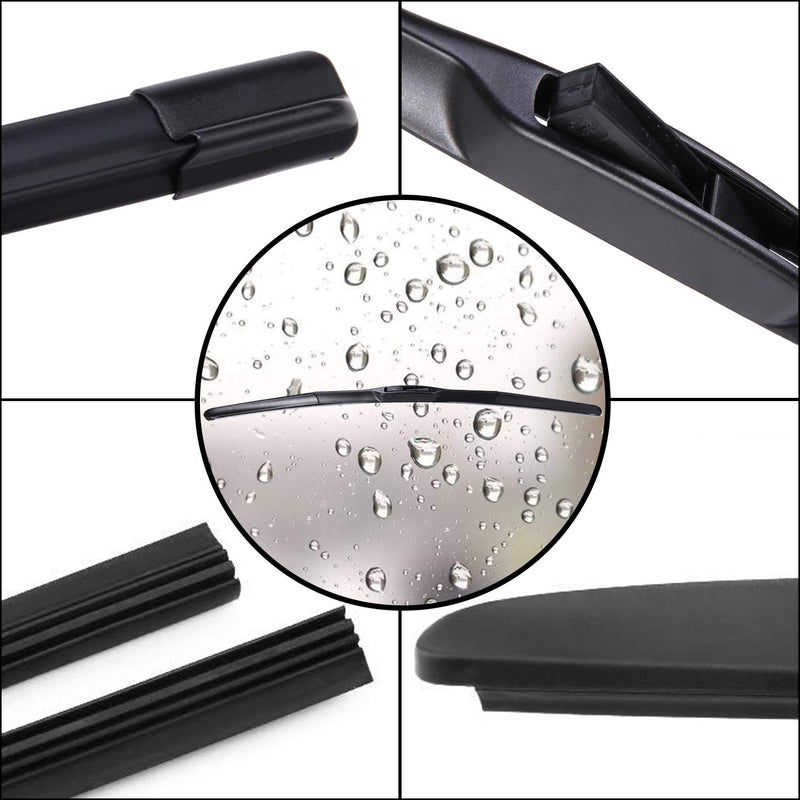 SAN AUTO Windshield Wiper Blades Custom Fit for Honda Accord 2017-2025, Toyota RAV4 2013-2025 Honda CRV4 2012-2016, Mazda 5 2006-2015 Front Car Rain Wipers Replacement 26+16 Inch Windscreen - Image 2